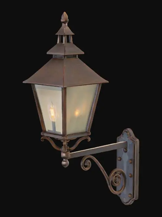 3D model for Lamp on Iron Bracket
