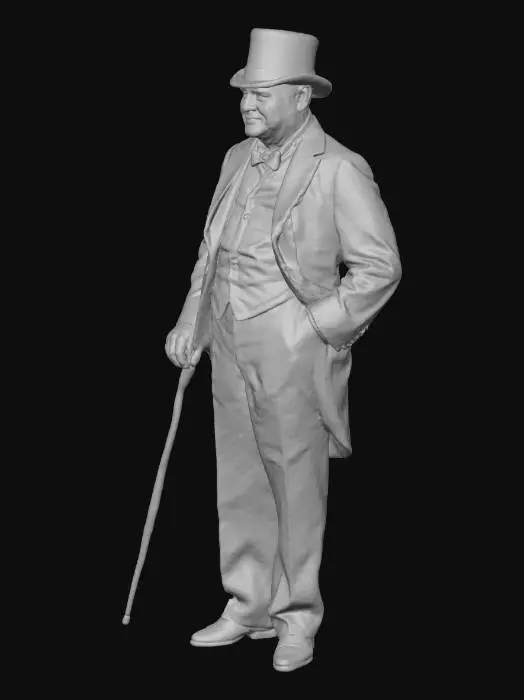 3D model for Dapper Gentleman with Cane