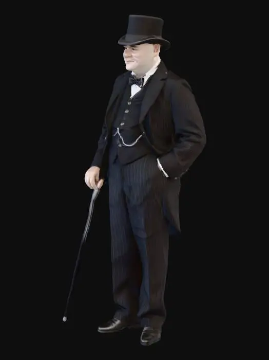 3D model for Dapper Gentleman with Cane