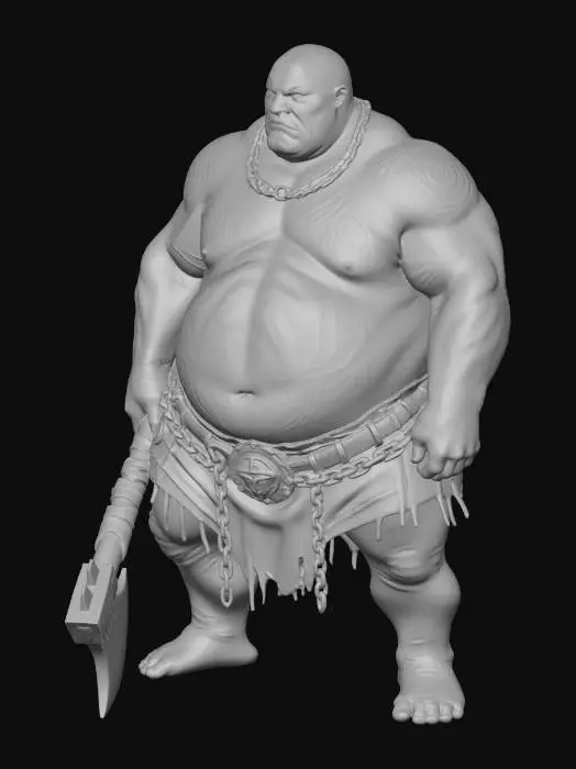 3D model for Tattooed Axe Warrior