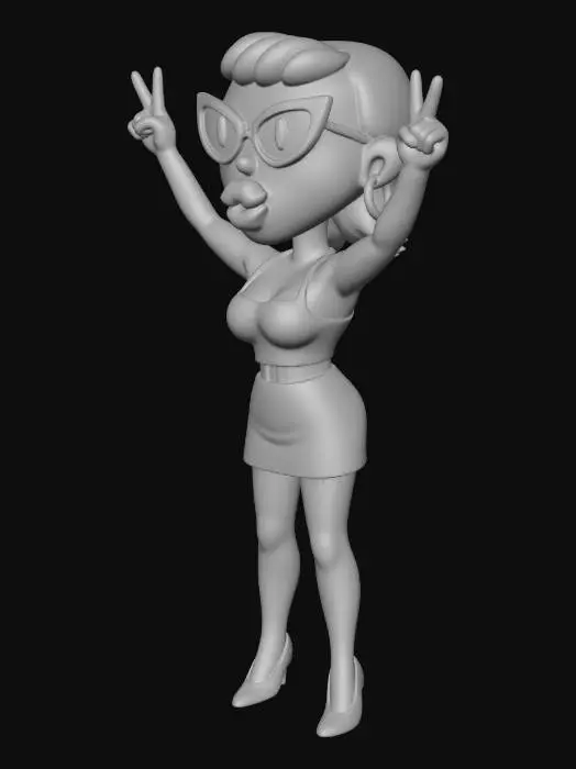 3D model for Peace Sign Diva