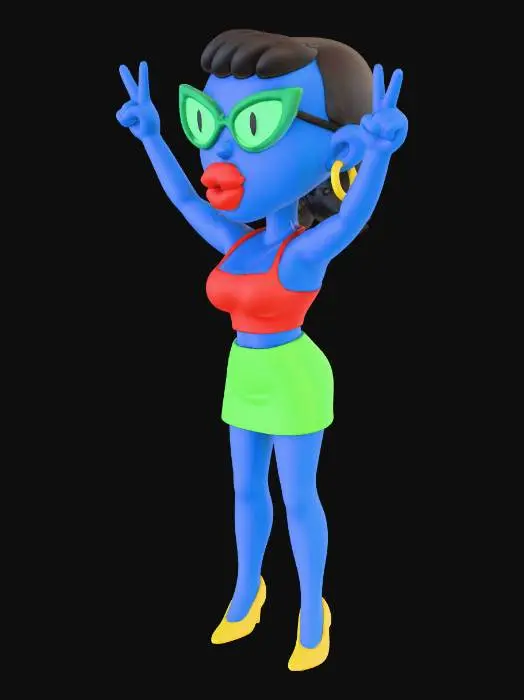 3D model for Peace Sign Diva
