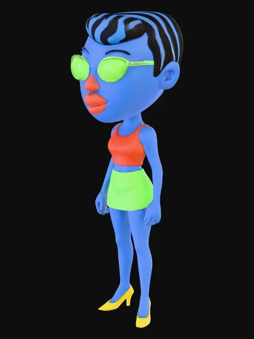 3D model for Azure Neon Diva