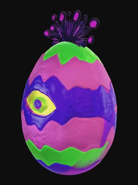 3D model for Neon Eye Egg
#EasrterEgg2026#