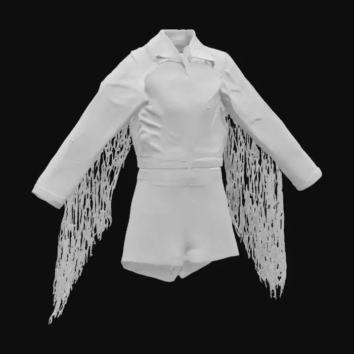 3D model for Flaming Fringed Jumpsuit