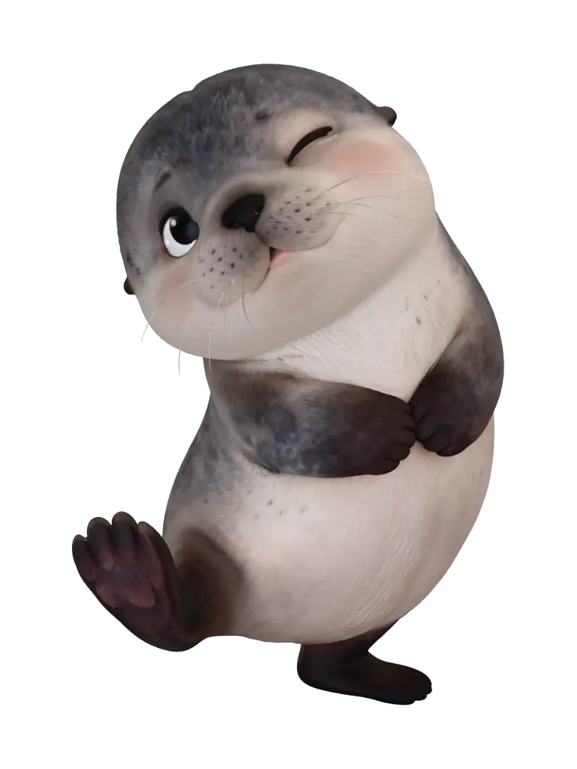 Wink Hi. Yes, I'm this cute on purpose 🦭💗 - Reflection 的 AI 生成 3D 模型