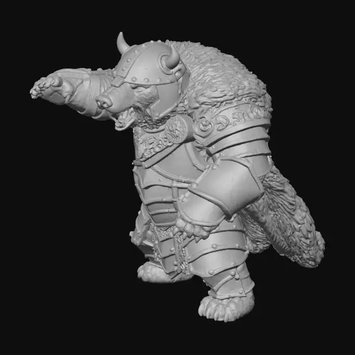 3D model for Armored Polar Bear Warrior #Beer# #Thanksgiving#