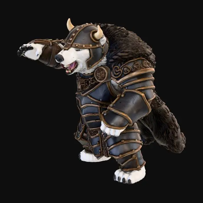 3D model for Armored Polar Bear Warrior #Beer# #Thanksgiving#