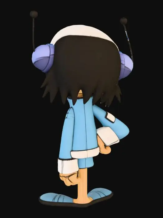 3D model for Cartoon Heroine