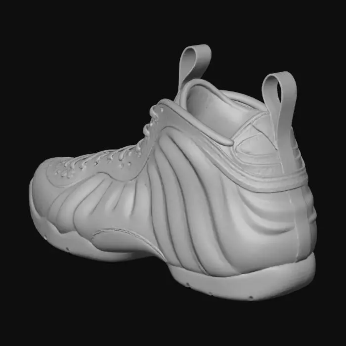 3D model for A Ultra Realistic Fabric Nike Air Foamposite One International Blue shoe