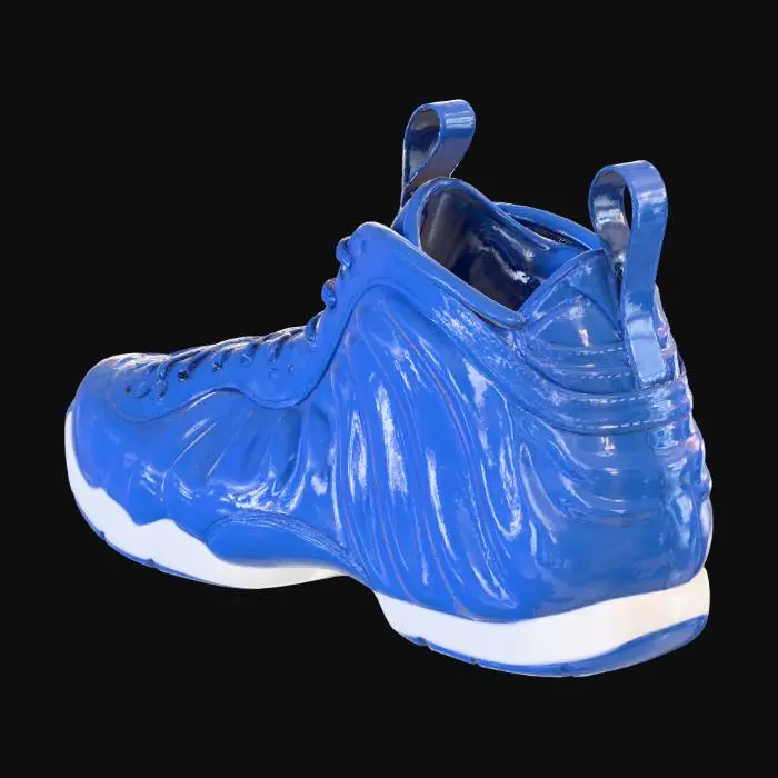 3D model for A Ultra Realistic Fabric Nike Air Foamposite One International Blue shoe