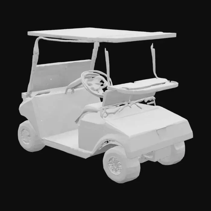 3D model for Vintage Green Golf Cart