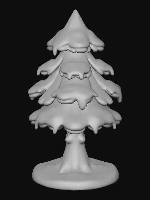 3D model for Snow-Capped Evergreen