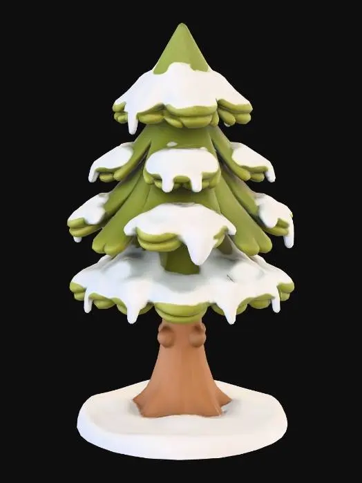 3D model for Snow-Capped Evergreen