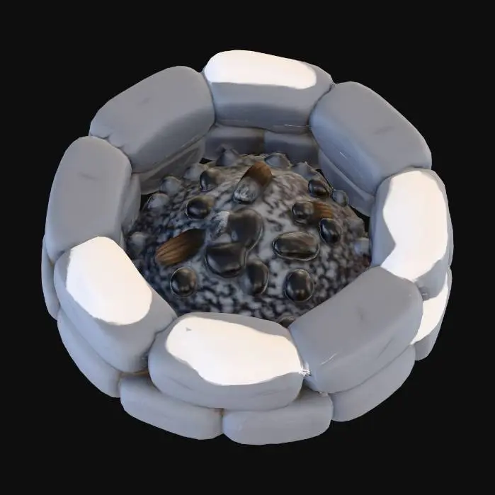 3D model for Snowy Stone Firepit