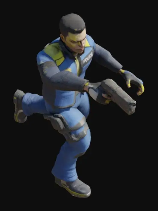 3D model for Police Action Figure