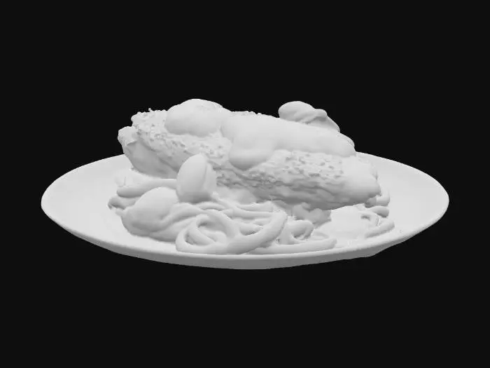 3D model for #food#, chicken parm
