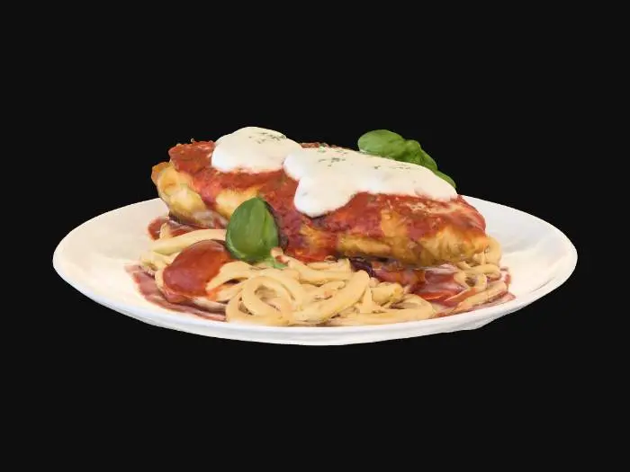3D model for #food#, chicken parm
