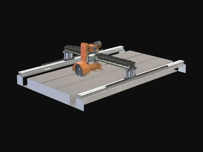 3D model for Stone Slab Gantry Cutter