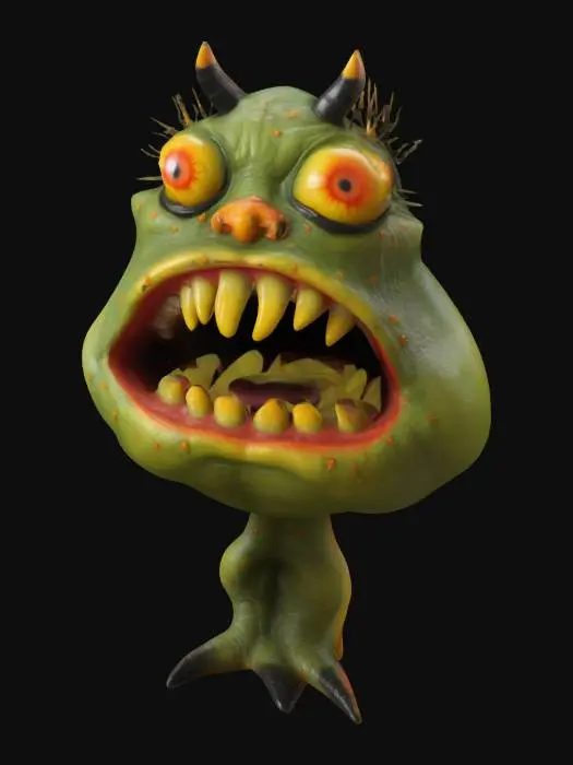 3D model for Monster Muncher, #SketchTo3D#