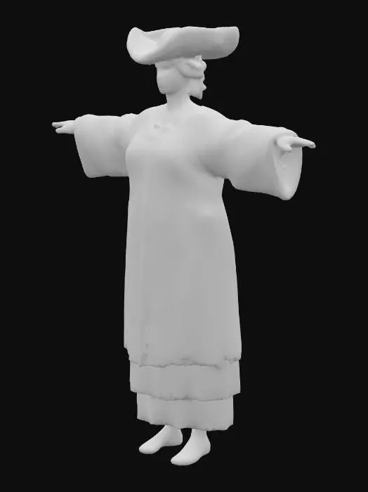 3D model for Spanish Rustic Woman