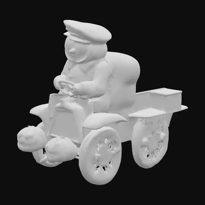 3D model for Pumpkin Driver Halloween Card