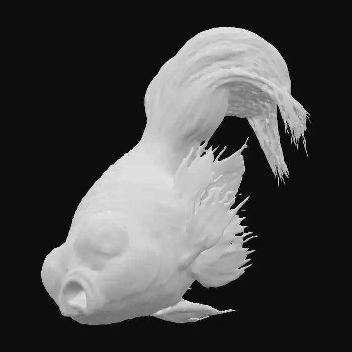 3D model for Fantail Goldfish Illustration