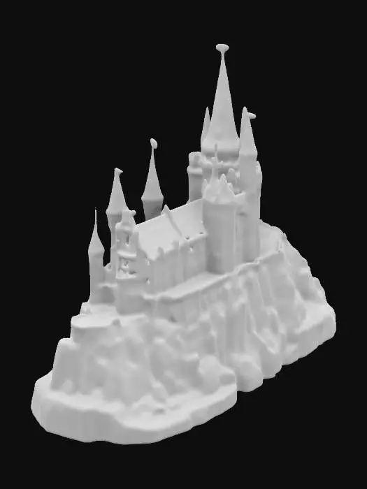 3D model for Castle on the rock, Neuschwanstein style