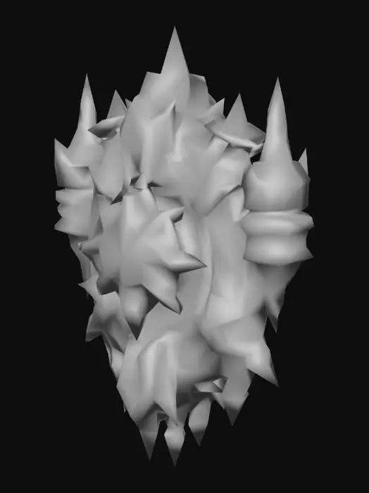 3D model for 3D model of a Nexus, MOBA fantasy style, inspired by League of Legends and Survive. Central magical heart protected by stone and metal structures, glowing core with mystical energy, stylized fantasy architecture, high poly detail, colorful fantasy lighting, readable silhouette for in-game importance, subtle damage marks.