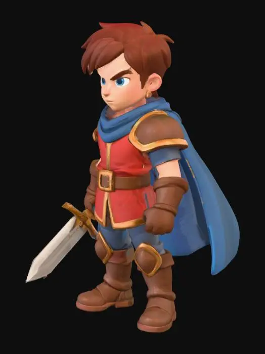 3D model for Young Warrior Hero