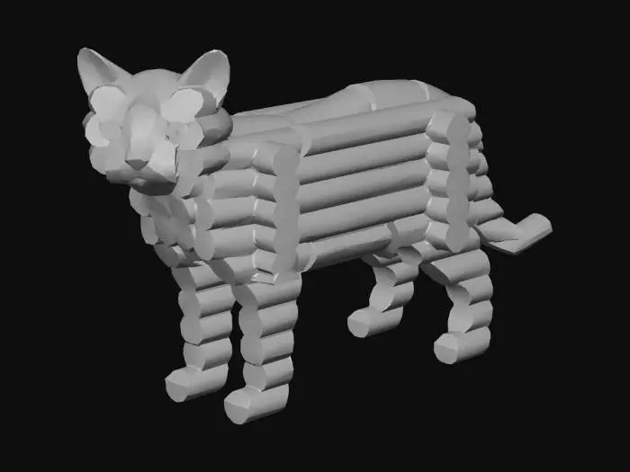 3D model for Log Cabin Cat