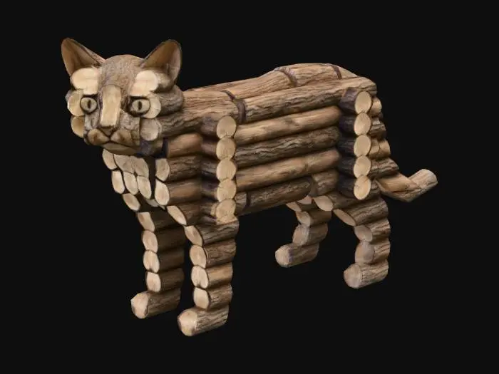 3D model for Log Cabin Cat