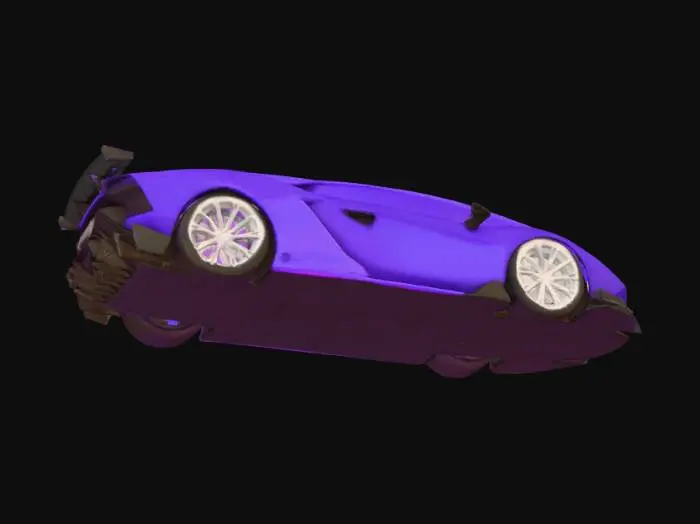 3D model for can you create a black and red lambo with a rocekt at the back and tobo busters at the buttom