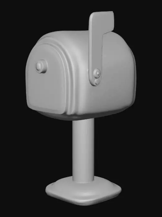 3D model for Tiny Blue Mailbox
