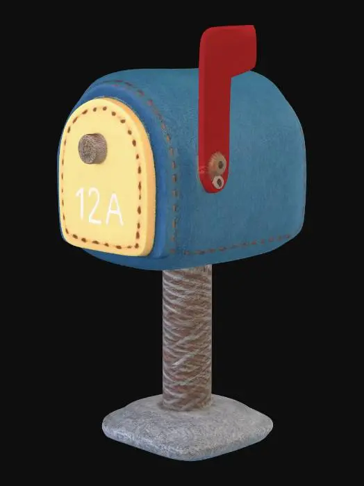 3D model for Tiny Blue Mailbox
