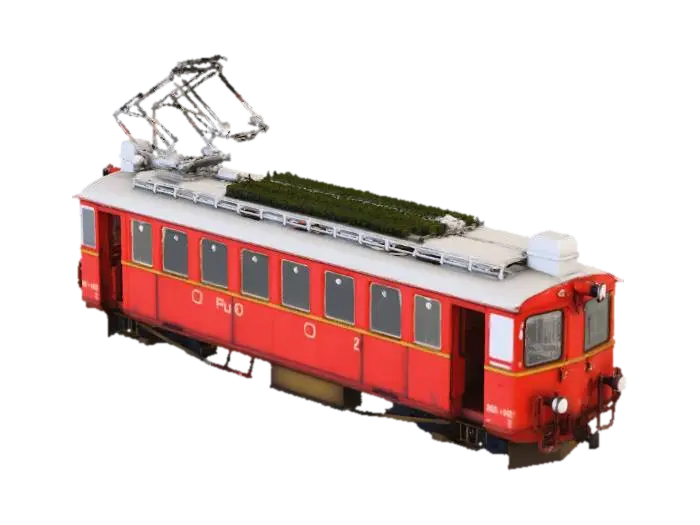 Red Mountain Train - Locomotive 3D model, vytvořený pomocí AI