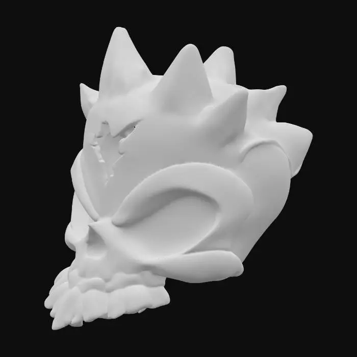 3D model for Golden Spiked Skull
