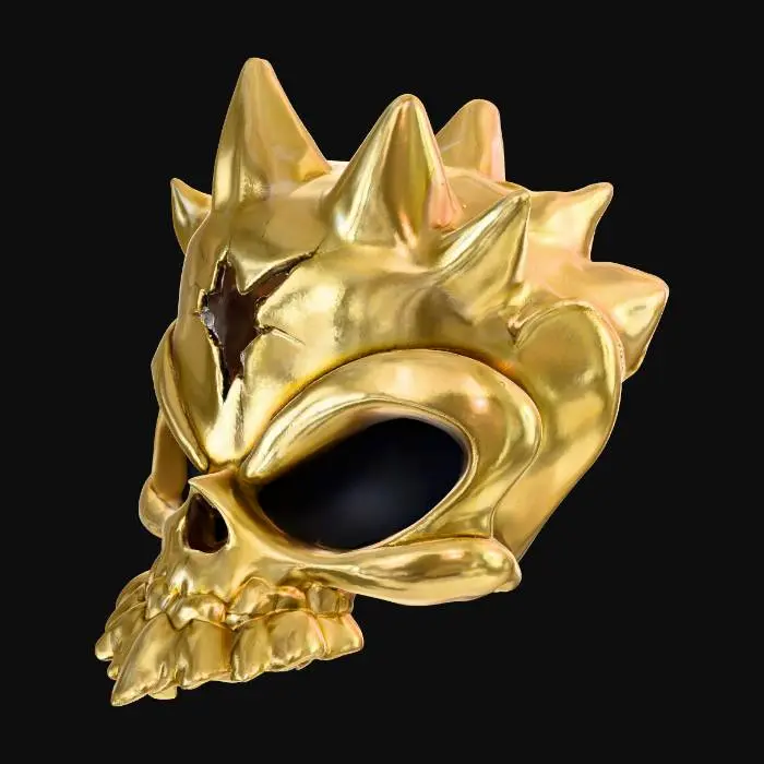 3D model for Golden Spiked Skull