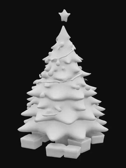 3D model for Christmas Tree with Christmas elements