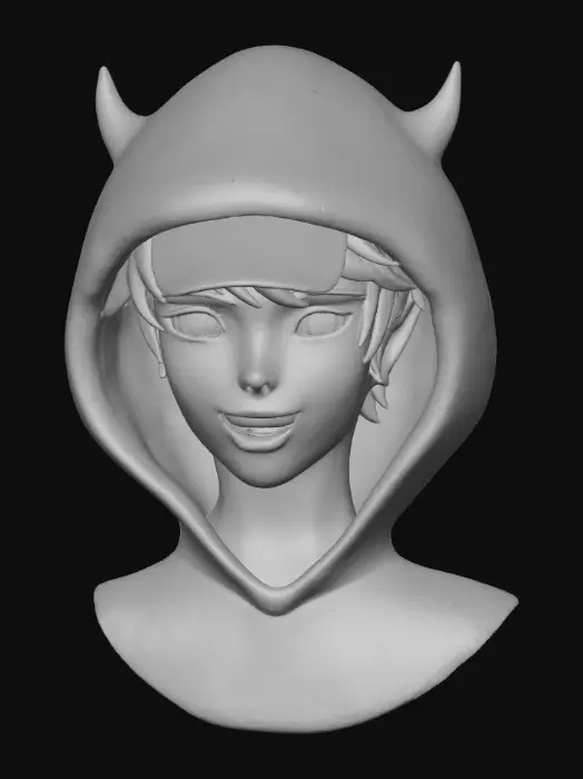 3D model for Devilish Grin, boy, teenager