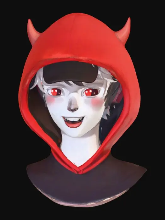 3D model for Devilish Grin, boy, teenager