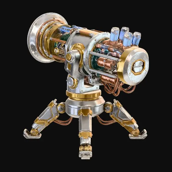 3D model for Steampunk Spotlight Cannon
