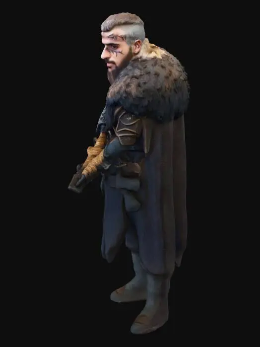 3D model for Warrior and Wolf