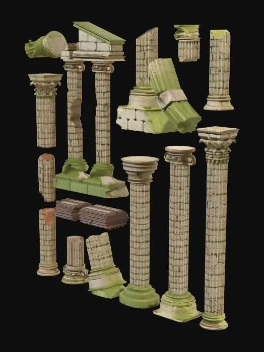 3D model for Fragmented Classical Columns