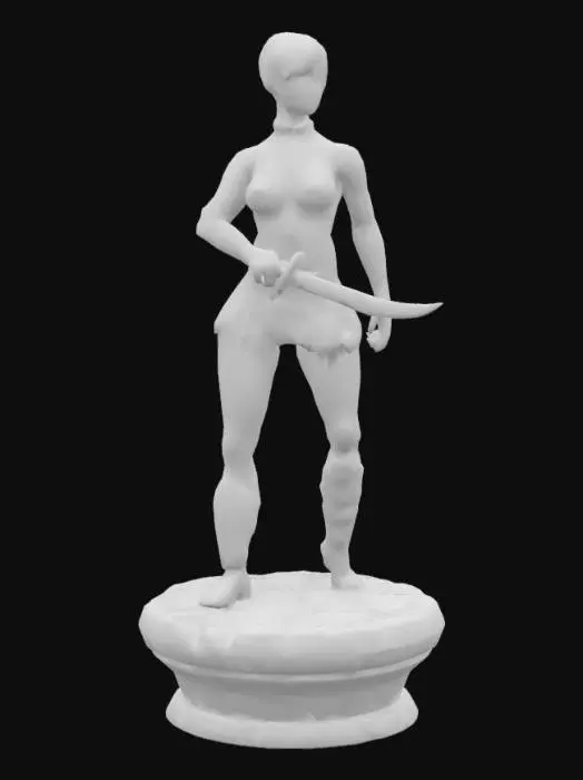 3D model for Warrior on a Pedestal