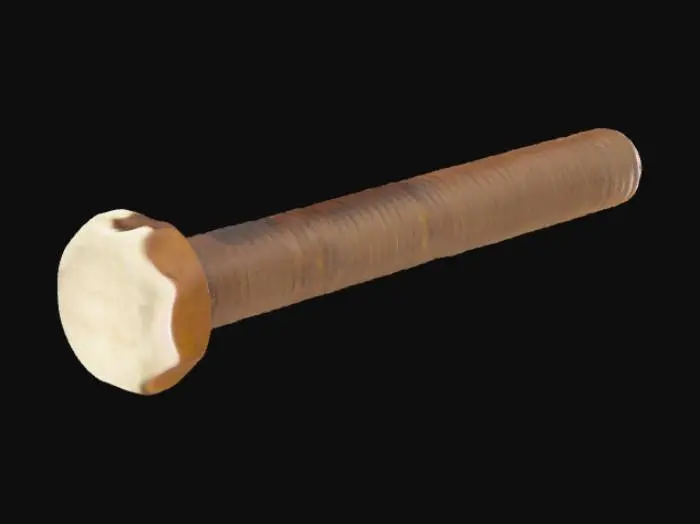 3D model for Rusty hex bolt