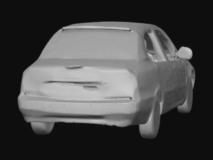 3D model for Wrecked sedan