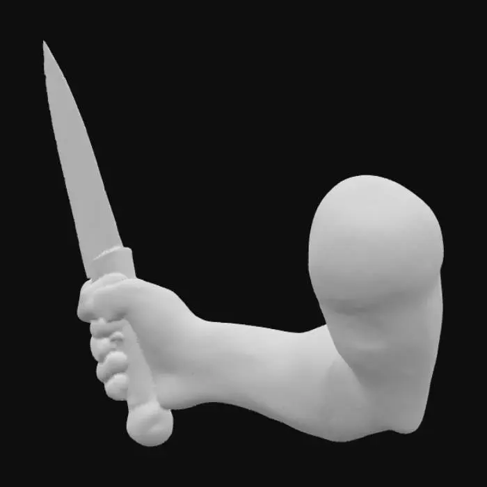3D model for Arm with Rusty Knife
