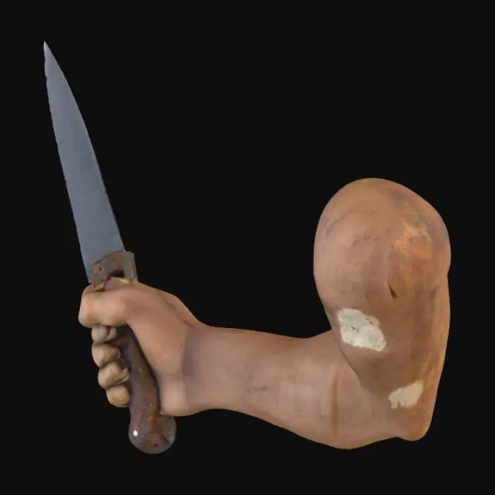 3D model for Arm with Rusty Knife