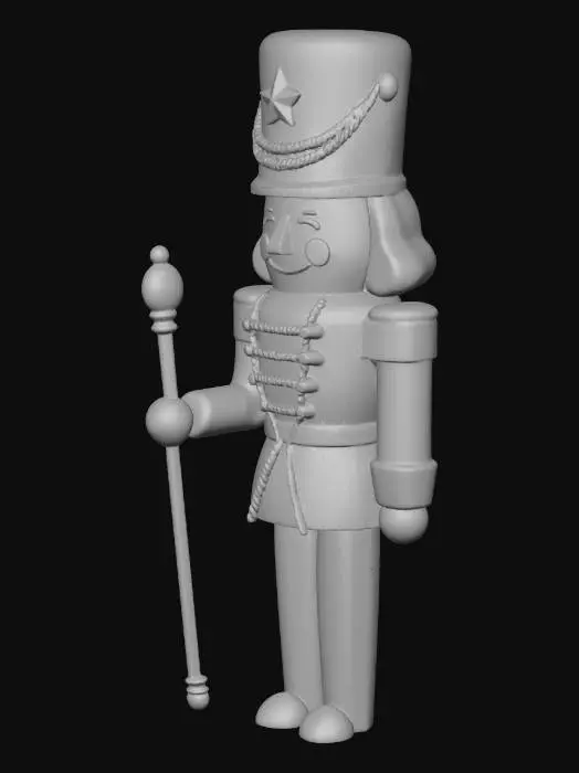 3D model for Pink blue pastel nutcracker